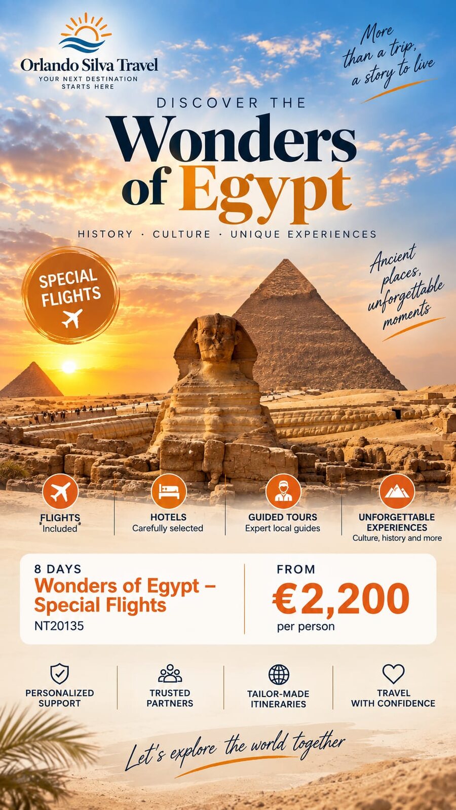 Wonders of Egypt — Special Flights, 8 days (from €2,200 pp · ref. NT20135)